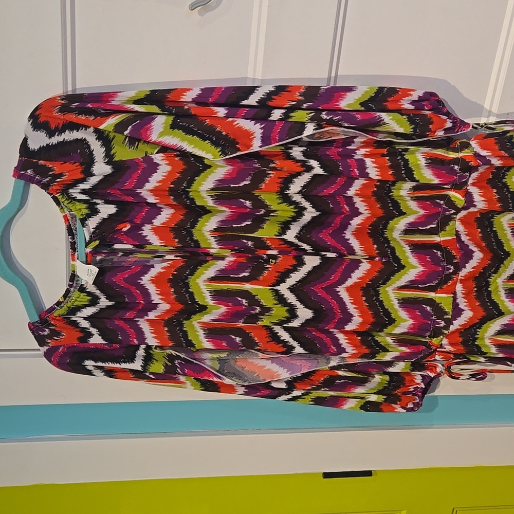 Trina Turk sz Medium shift dress tunic vibrant abstract pattern NWOT New W Out T